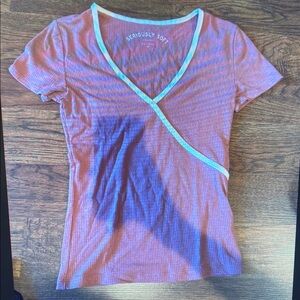 Women's Pink Wrap Top